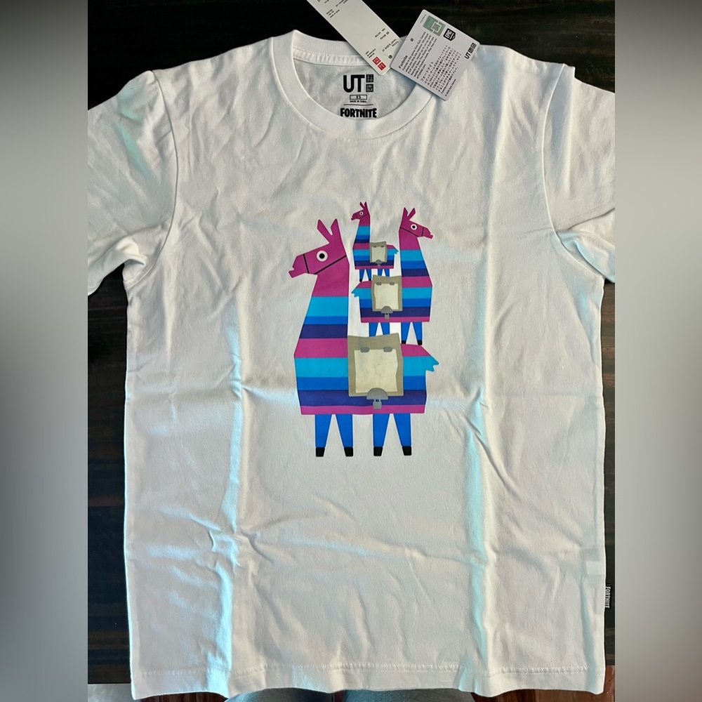 TWO Uniqlo Fortnite t-shirts.